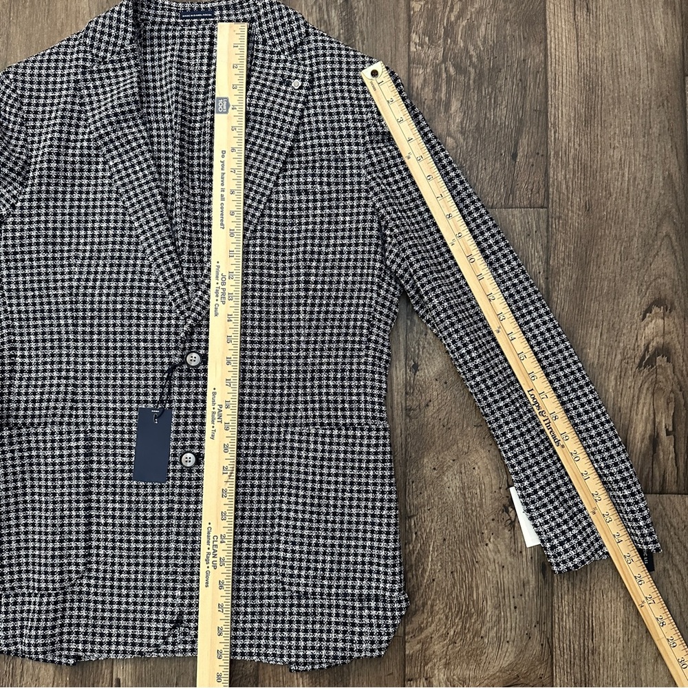 Stafford Classic Fit Sport Coat Blazer Jacket Men’s Size 40R Navy Check - Picture 8 of 15